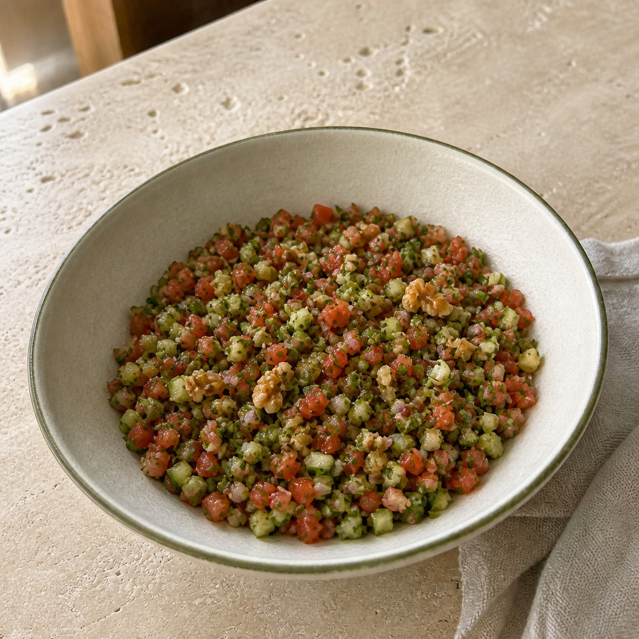 Nar ekşili Gavurdağı salatası